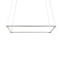 Koncept Inc ZBP-24-S-SW-SIL-CNP - Z-Bar Pendant Medium Square, Soft Warm, Silver, 26" x 26"